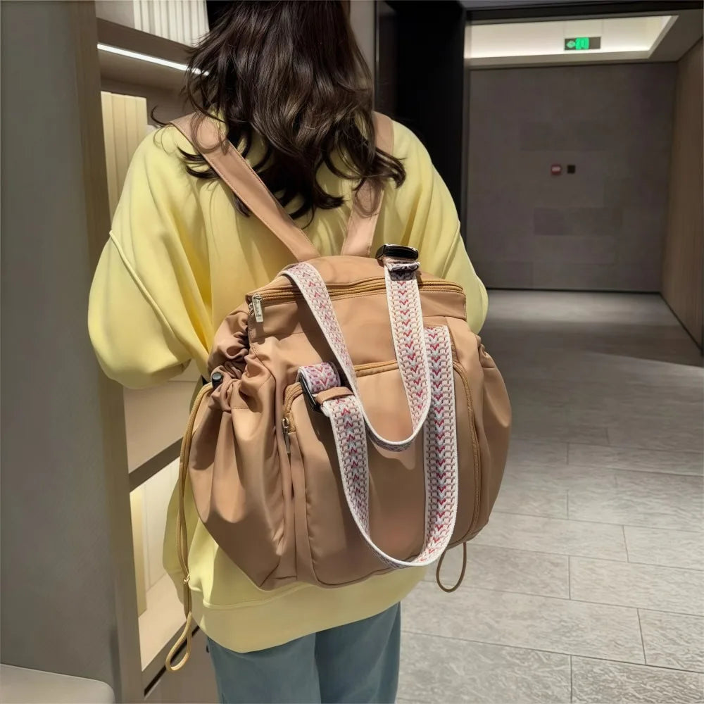 Large Capacity Travel Organiser Storage Bag Lightweight Mother Multifunctional Outing Backpack Cradle Design Waterproof Tote Bag