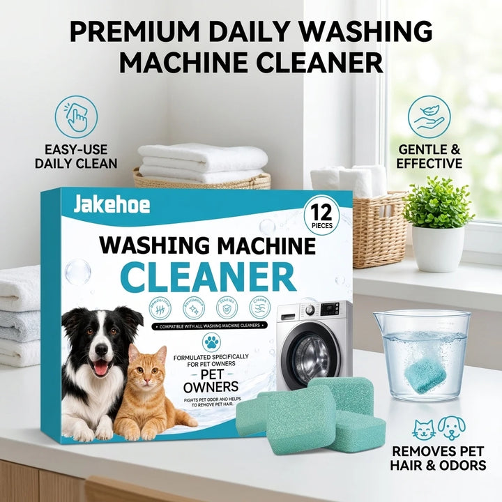 Washing Machine Cleaning Tablets Removing Mold Stains & Pet Hair Eliminating Odours Prevent Bacterial Growth Washer Tank Cleanser