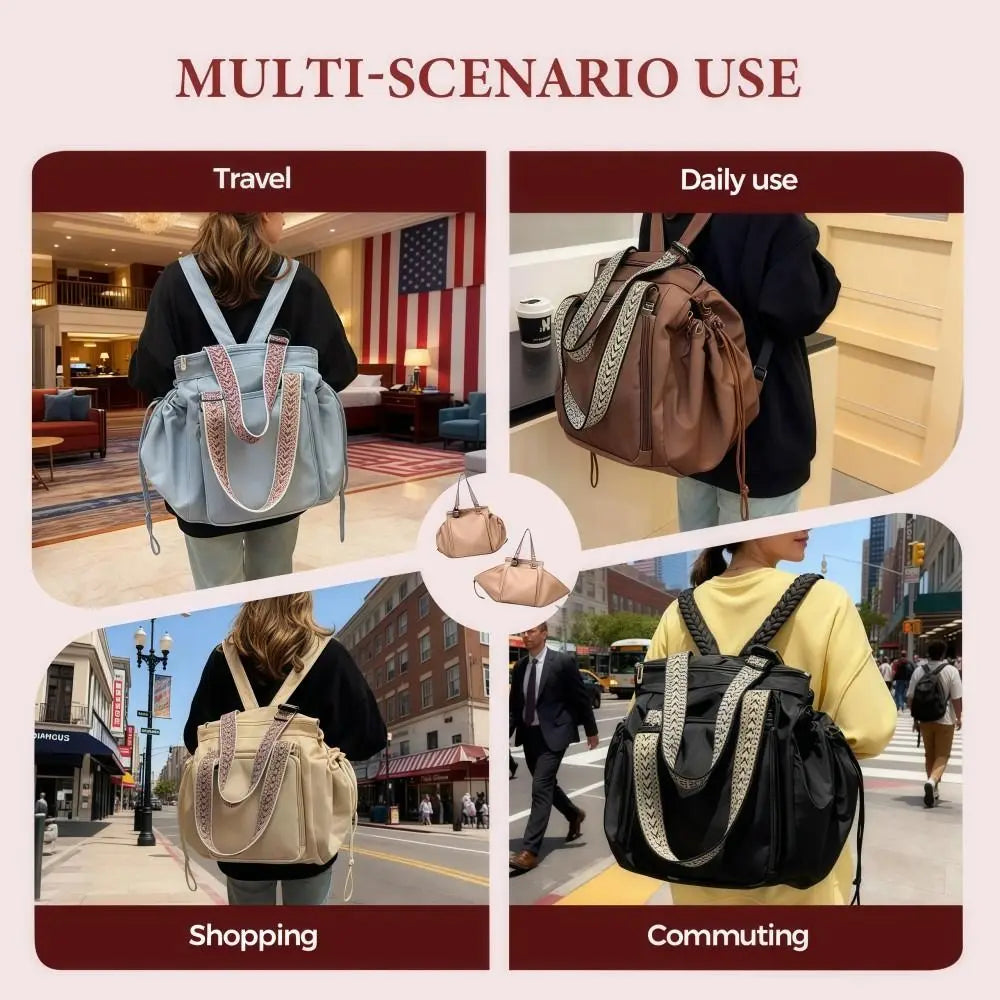 Large Capacity Travel Organiser Storage Bag Lightweight Mother Multifunctional Outing Backpack Cradle Design Waterproof Tote Bag
