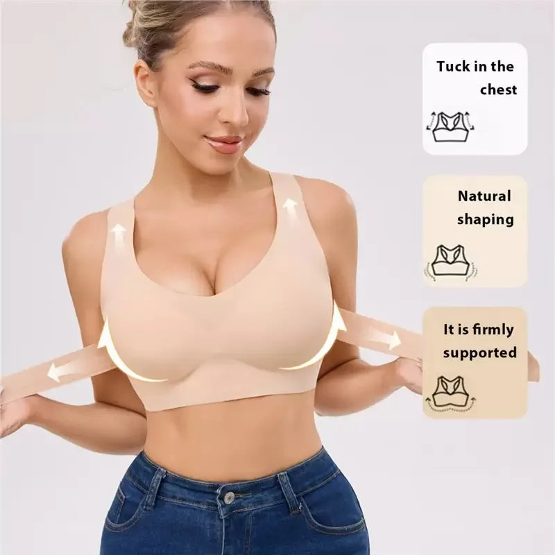 Women's Wire-Free Sports Bra – Front & Back Button Fastening, Cycling & Gym