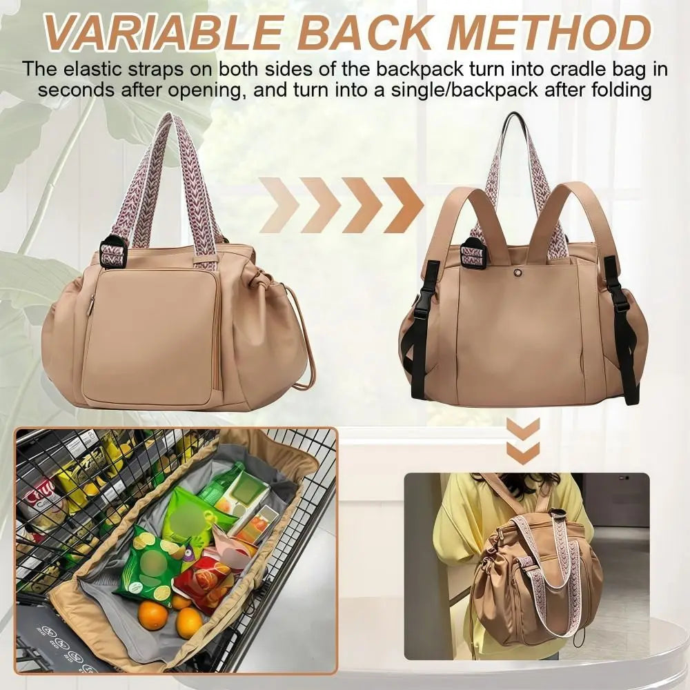 Large Capacity Travel Organiser Storage Bag Lightweight Mother Multifunctional Outing Backpack Cradle Design Waterproof Tote Bag