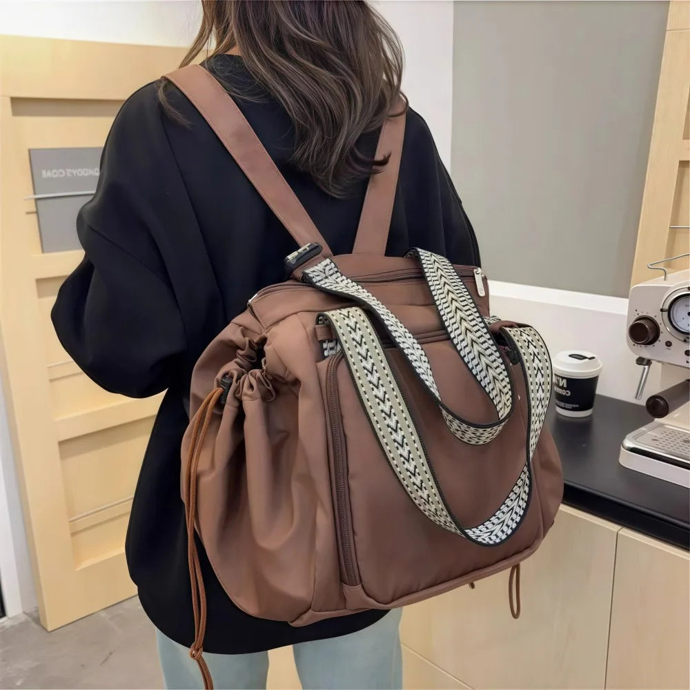 Large Capacity Travel Organiser Storage Bag Lightweight Mother Multifunctional Outing Backpack Cradle Design Waterproof Tote Bag