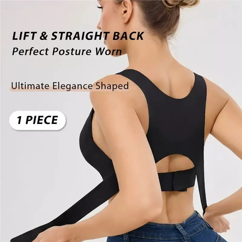 Women's Wire-Free Sports Bra – Front & Back Button Fastening, Cycling & Gym
